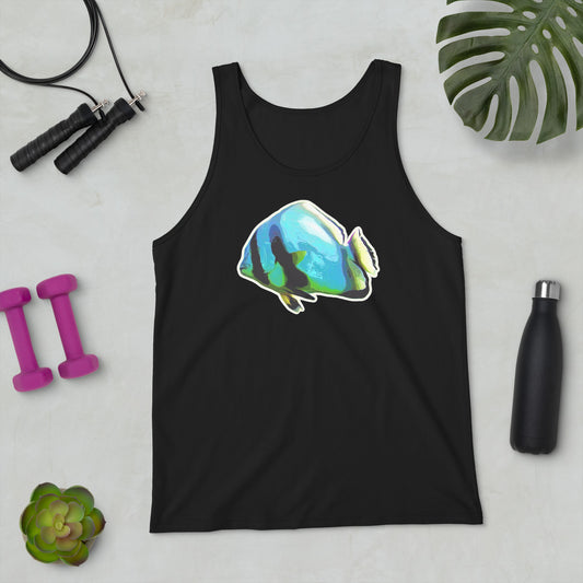 Tri-Blend Tank-Top - Blue batfish