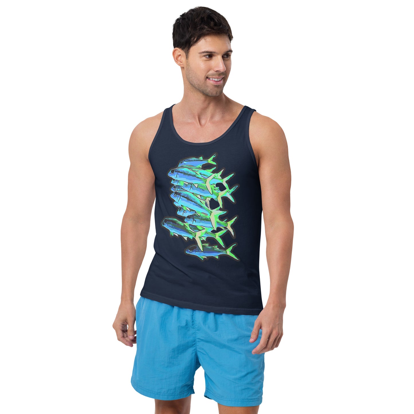 Tri-Blend Tank-Top - Blue shoal