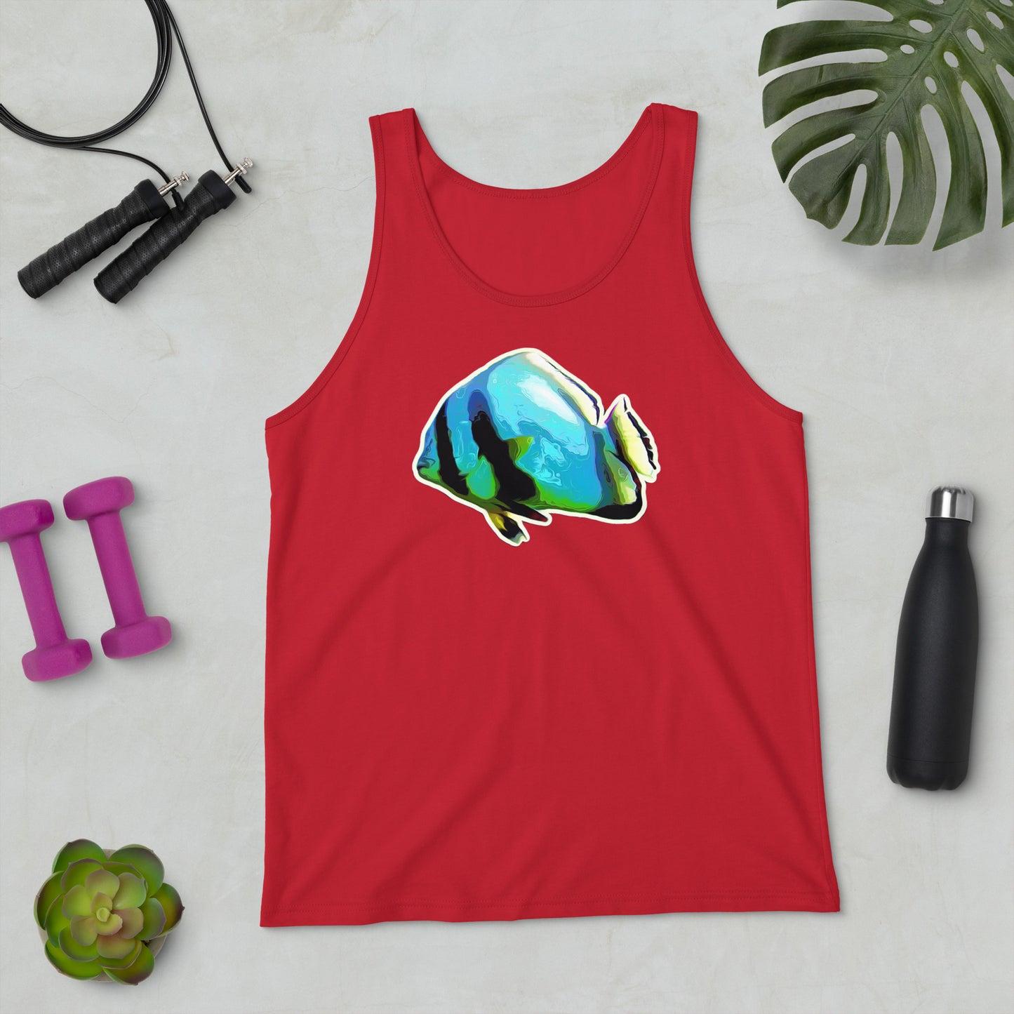 Tri-Blend Tank-Top - Blue batfish