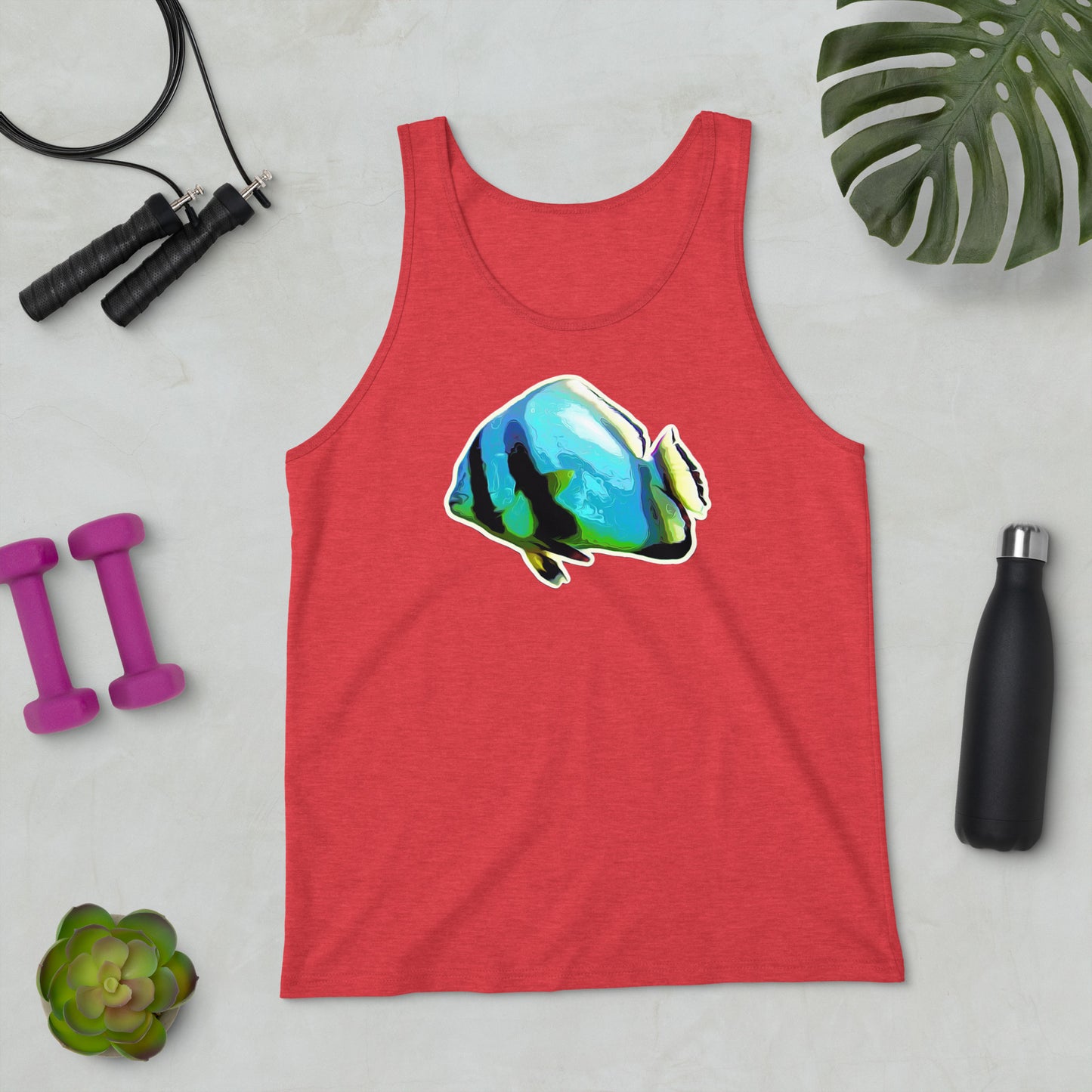 Tri-Blend Tank-Top - Blue batfish