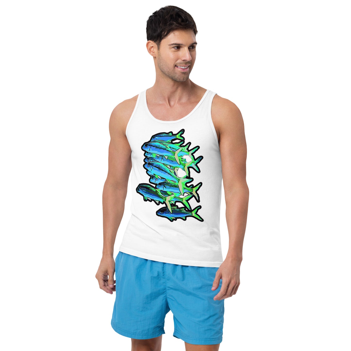 Tri-Blend Tank-Top - Blue shoal