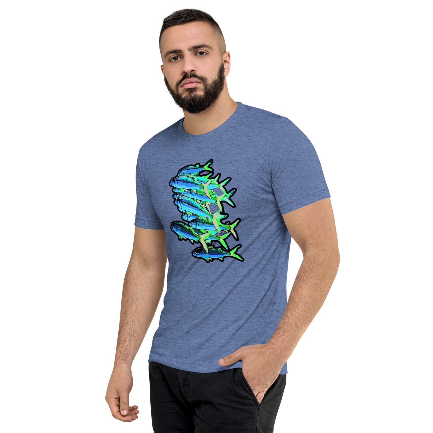 Tri-Blend T-Shirt - Blue shoal