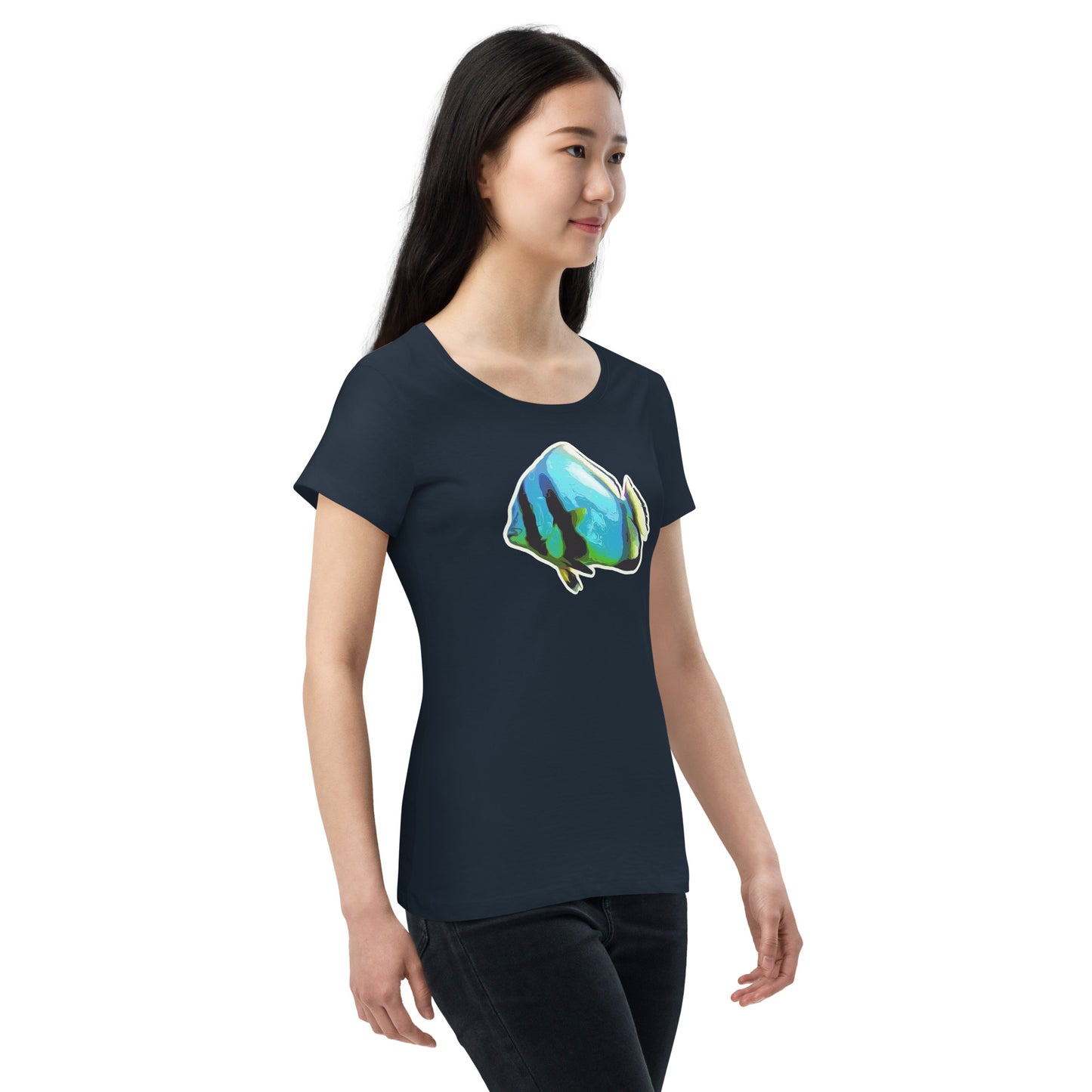 Bio T-Shirt feminine cut - Blue batfish