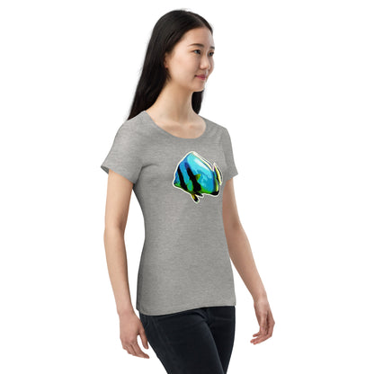 Bio T-Shirt feminine cut - Blue batfish