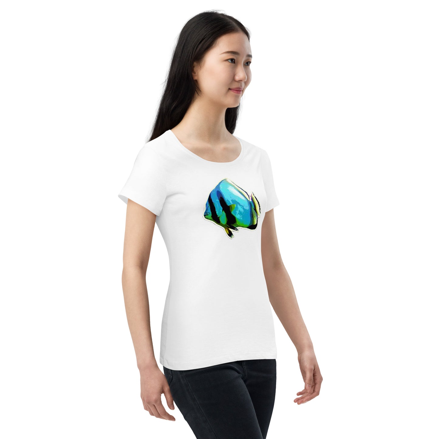 Bio T-Shirt feminine cut - Blue batfish