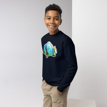 Basic Sweatshirt (Kids) - Blue batfish