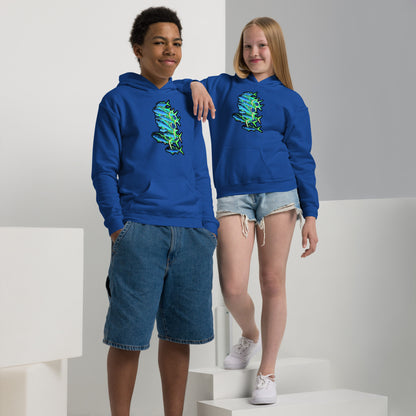 Basic Hoodie (Kids) - Blue shoal