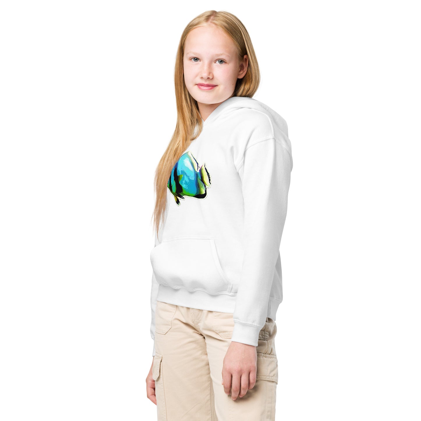 Basic Hoodie (Kids) - Blue batfish